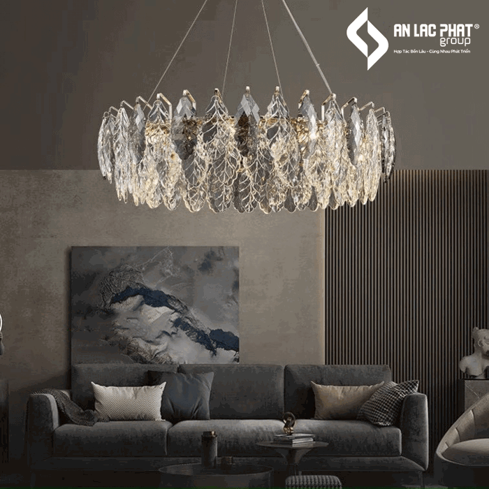Đèn thả pha lê hiện đại TPL8022T800 355 Decor nổi bật không gian