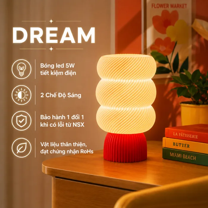 Đèn Bàn Decor AuroraNest 2 Chế Độ Sáng Thiết Kế Hình Mây Xoắn Trang Trí Bàn  Học, Phòng Ngủ, Phòng Khách | Shopee Việt Nam