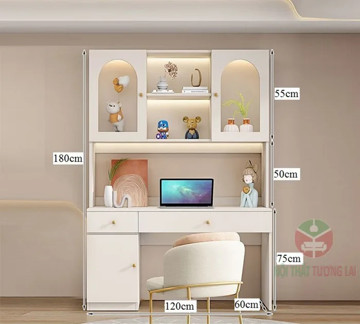 Bàn học sinh kèm đèn led hiện đại BH6857