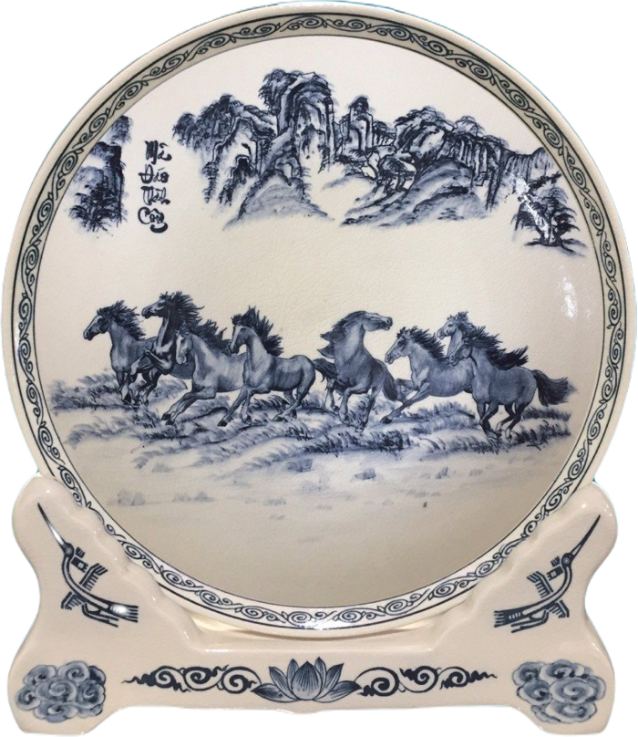 Đĩa gốm Chu Đậu 