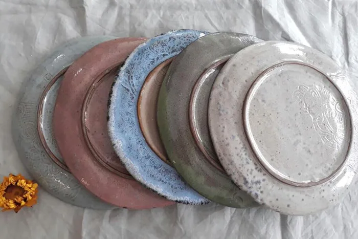 Set Đĩa Gốm Nghệ Thuật Azzen'Ka - Gốm Nghệ Thuật