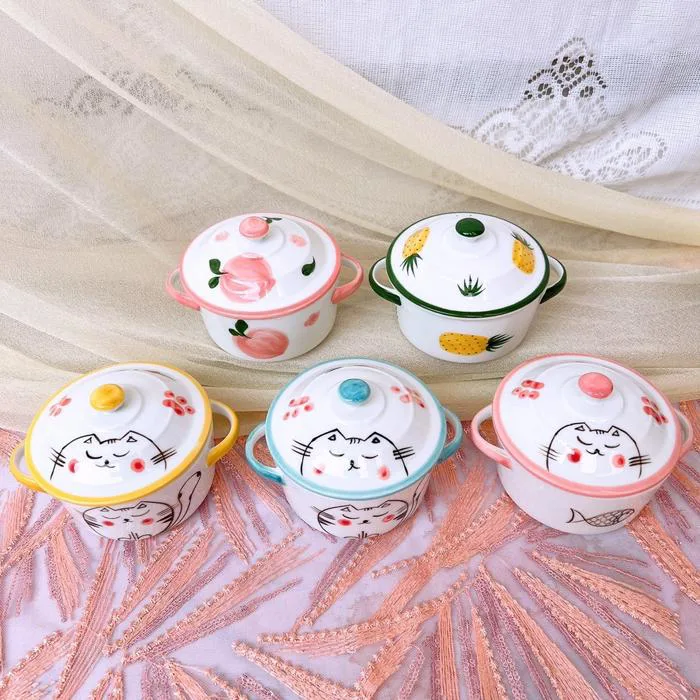 Bát đĩa decor ?? Gốm Sứ Bát Tràng ?? bộ nồi mini vẽ màu đẹp cao