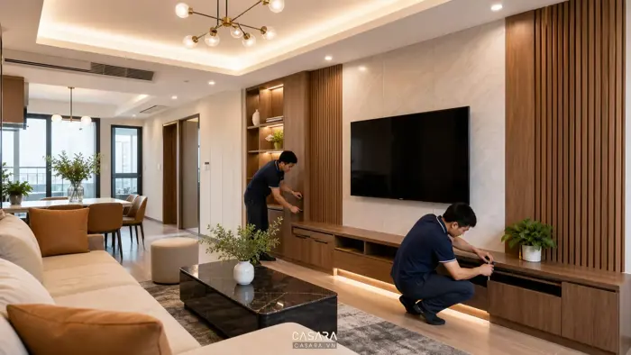 Thi Công Nội Thất Chung Cư Hoàn Mỹ Decor Từ Bản Vẽ Đến Nhà
