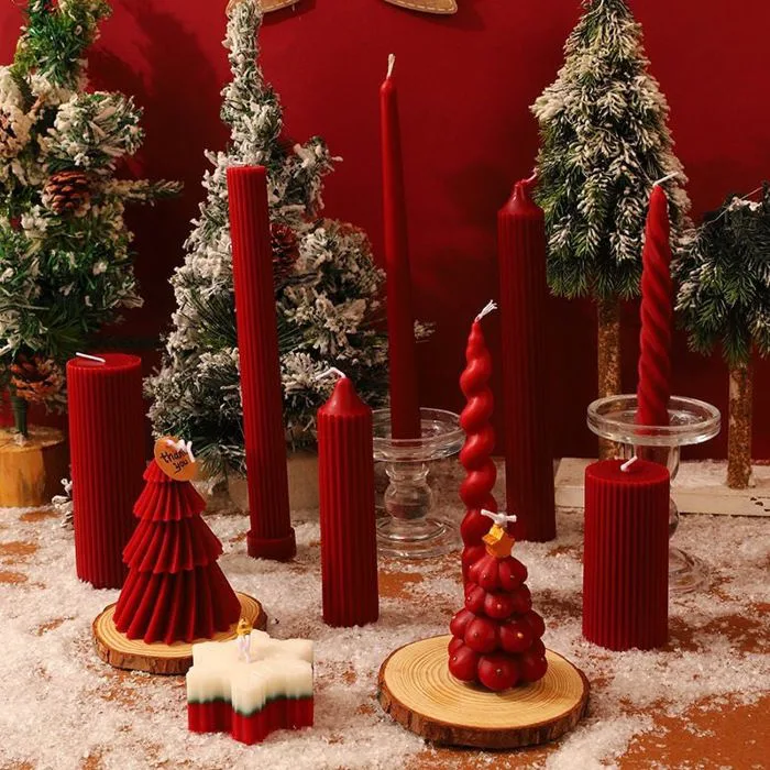 Tổng Hợp Nến Đỏ Bày Bàn Tiệc, Decor Giáng Sinh, Trang Trí Noel, Tết Fishy  Decor