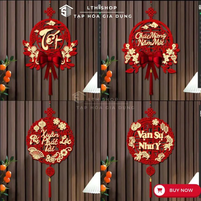 Trang trí tết 2025, dải treo trang trí tết tài lộc ,đồ trang trí tết treo  cửa may mắn decor lth shop