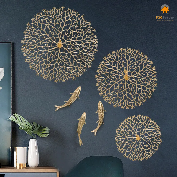 Decor treo tường phòng khách cao cấp đẹp sang trọng hiện đại