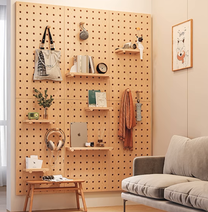 Kệ giá treo tường trang trí pegboard để đồ decor bàn học phòng bếp nhà tắm  kèm phụ kiện dán tường không cần khoan đục - GP295 - Lazada | Lazada Việt  Nam