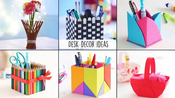 Mách bạn 10 ý tưởng làm đồ handmade trang trí bàn học đẹp