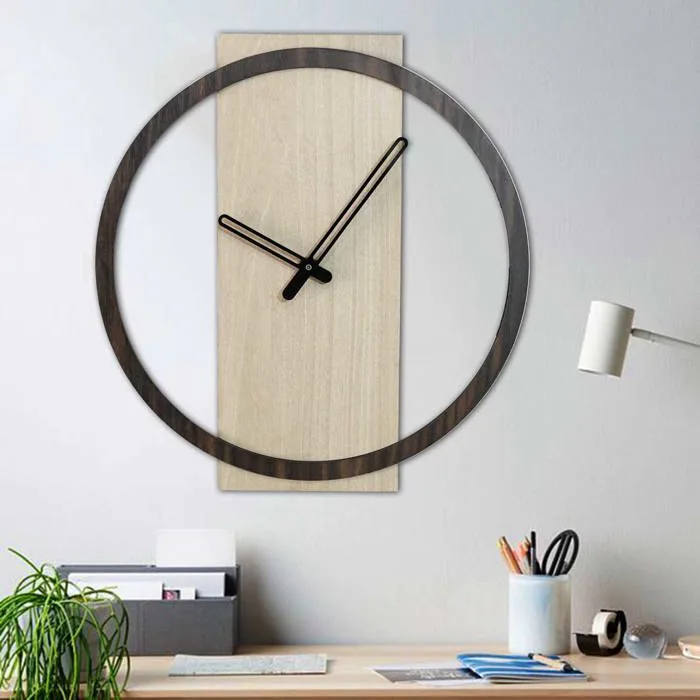 Đồng Hồ Treo Tường Tối Giản Bằng Gỗ Handmade SB034 Wood Decor
