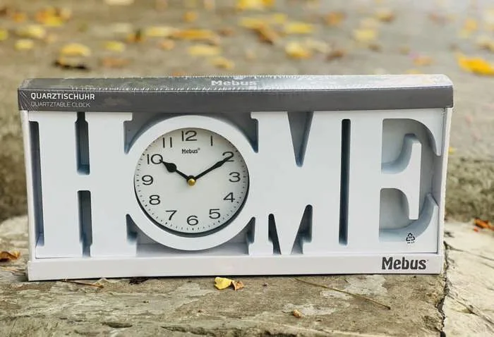 Đồng hồ decor chữ Home Mebus 15CD-H002B