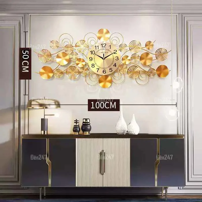 Đồng hồ treo tường decor phòng khách DH578 Giá tốt tại Đèn247