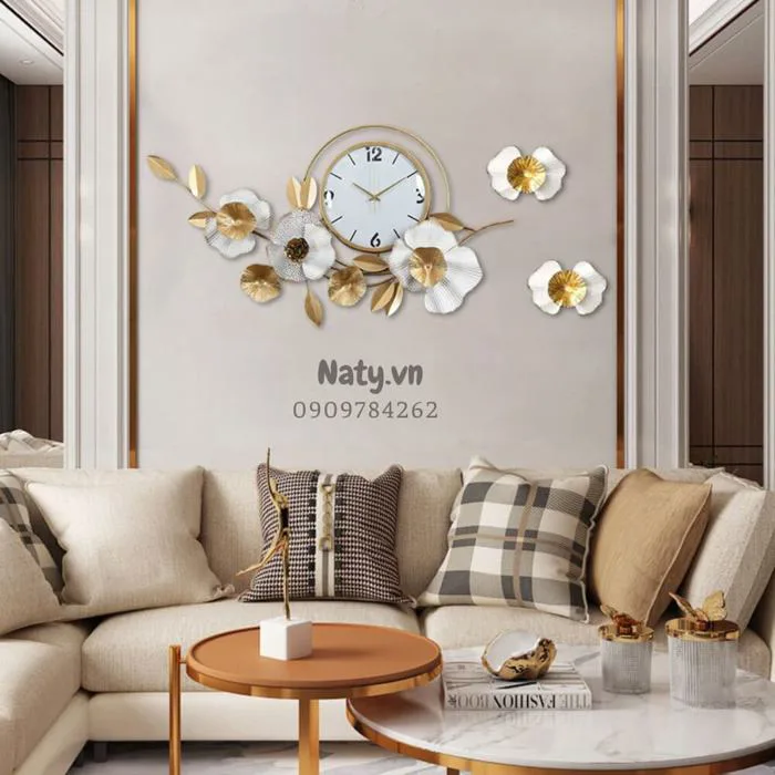 100+ Mẫu đồng hồ treo tường trang trí decor phòng khách đẹp sang trọng