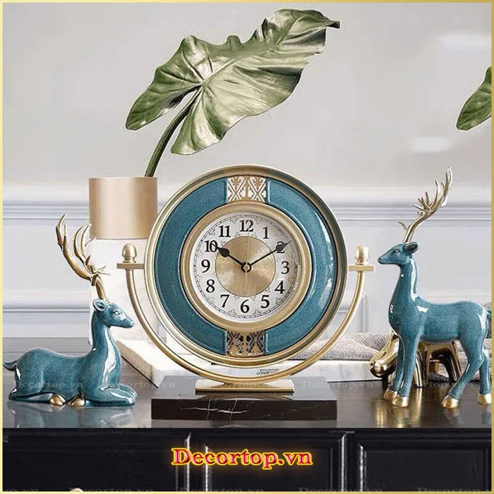 Đồng hồ decor để bàn trang trí DDH101 - decortop