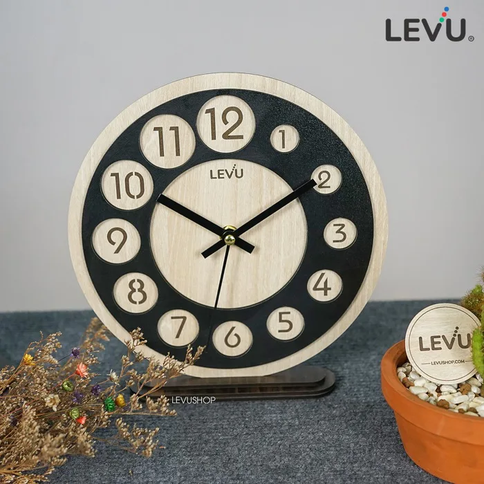 Đồng hồ để bàn trang trí kiểu Nhật phong cách tối giản LEVU-DH20 • LEVUSHOP