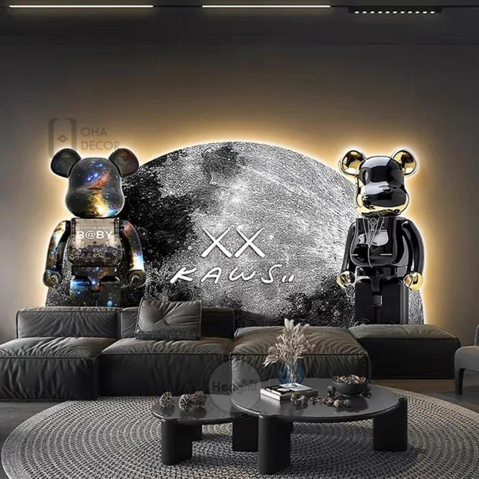 Tranh Cắt 3D LED Gấu Kaws Bearbrick Trang Trí Phòng Khách, Quán Tiệm Shop  OHA Decor | Lazada Việt Nam