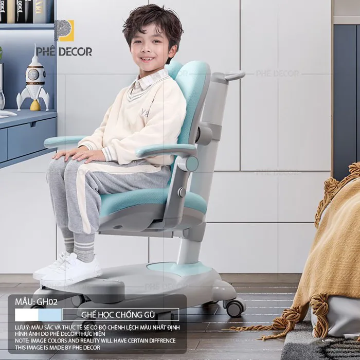 Ghế học chống gù - điều chỉnh độ cao cho bé - GH02