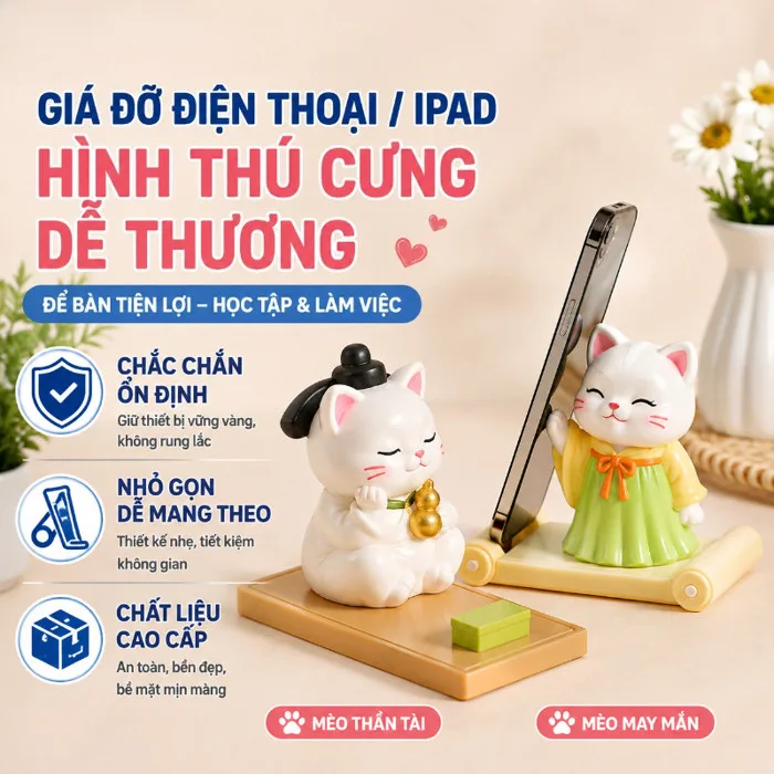 Giá đỡ điện Thoại IPad Cho Học Sinh Sinh Viên Dân Văn Phòng, Kệ để Bàn Hình  Thú Cưng Dễ Thương | Shopee Việt Nam