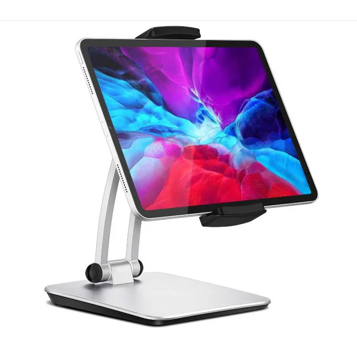 Giá đỡ ipad, điện thoại để bàn hợp kim cao cấp thiết kế công thái học, thân  xếp gọn hiện đại xem phim, học online