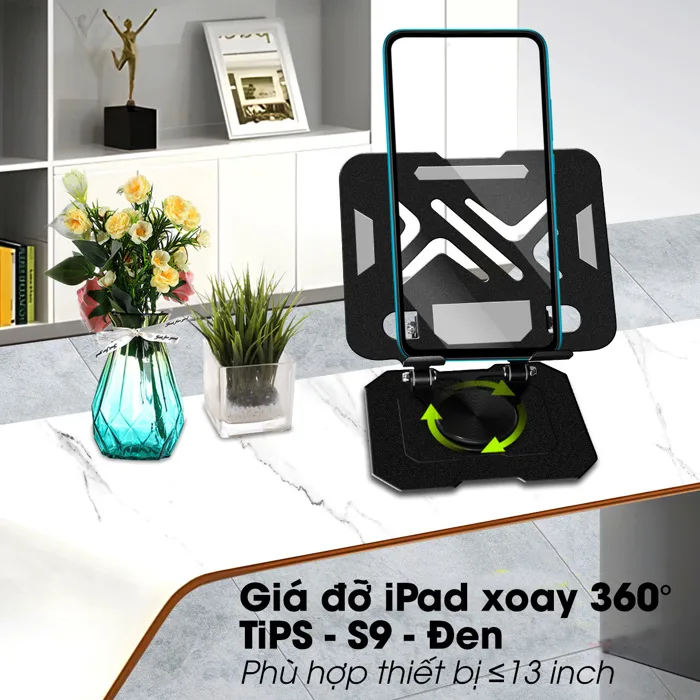 Giá đỡ iPad Máy tính Bảng TiPS HỢP KIM Xoay 360 độ Gấp gọn Kệ đỡ Điện thoại  Table iPhone Android