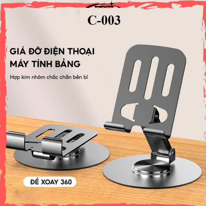 Giá đỡ điện Thoại, Ipad Kiêm Loại C-003/ 8001 Xoay 360 độ và Giá Đỡ Điện  Thoại Folding F10 - LINH KIỆN LÂM MUSIC
