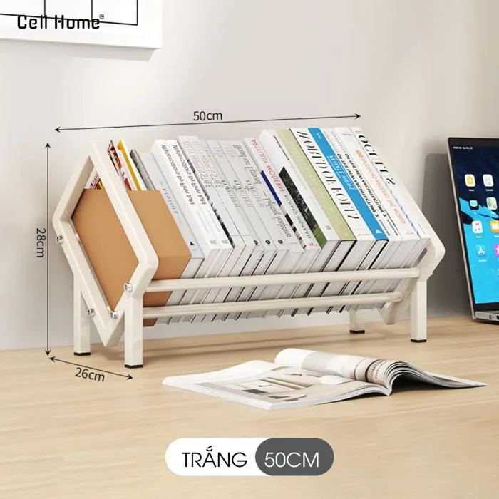 Kệ sách để bàn làm việc bàn học giá sách mini để bàn tối giản