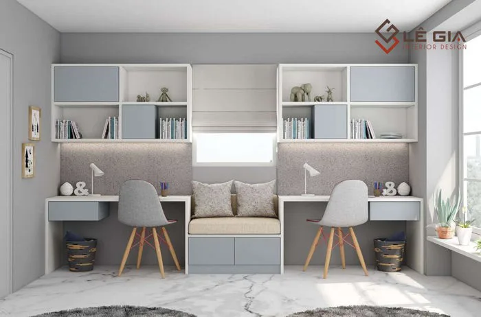 Mẫu bàn học sinh có giá sách BHS138 - Vẻ đẹp đầy mê hoặc