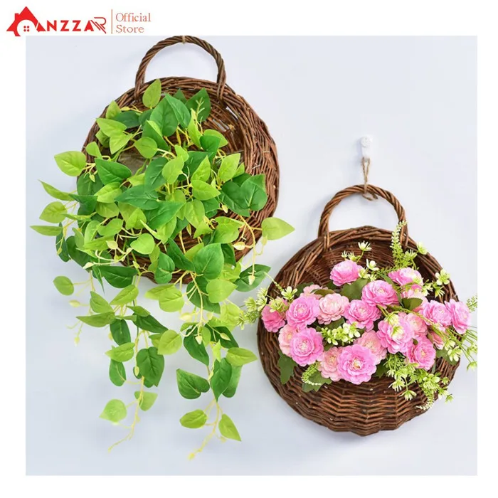 Giỏ mây treo tường trang trí, decor nhà hàng, quán cà phê độc đáo - Anzzar  Home Decor