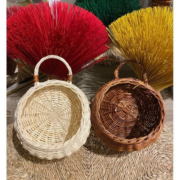 Giỏ mây hành tỏi giỏ treo trang trí mây tre tự nhiên– Home Chic Corner