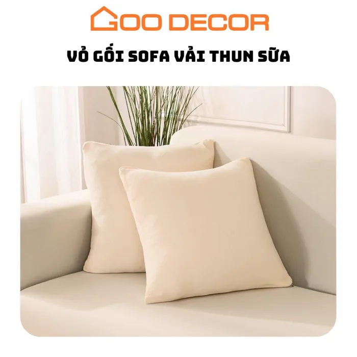 Vỏ gối sofa vải thun sữa co giãn 45x45cm | GOO Decor - Vietnam factory  manufacturer of Slipcovers & Fabrics - GOO Decor Import Export Company