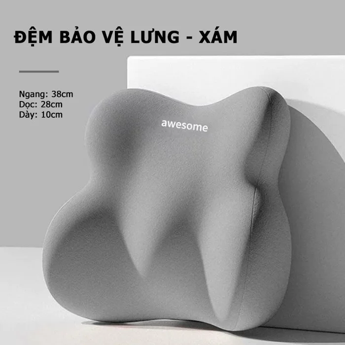Đệm lưng văn phòng BATRM, Gối Tựa Lưng Ghế Hỗ Trợ Eo Nơi Làm Việc Học Tập,  Đệm lưng
