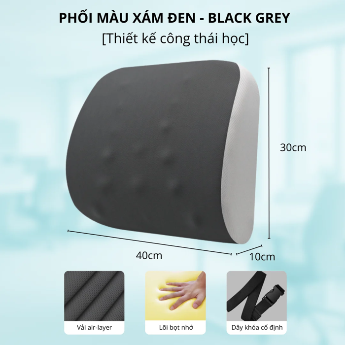 Gối tựa lưng văn phòng cao cấp - Giảm đau lưng, cải thiện tư thế