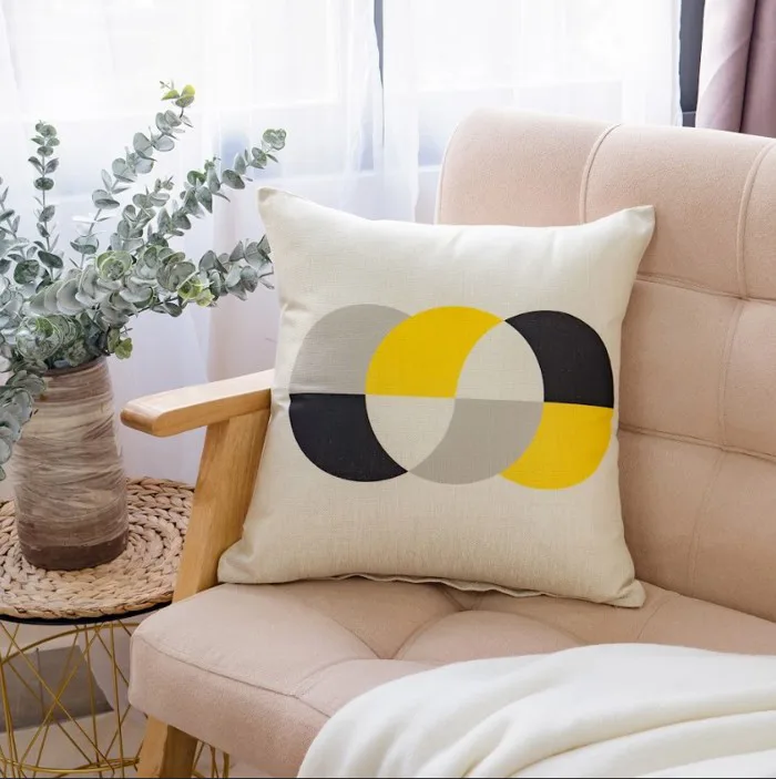Gối tựa lưng Gối trang trí sofa Bố gai Họa tiết Hình Học Cao Cấp | Lazada  Việt Nam