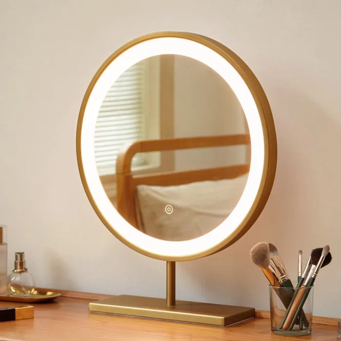 Gương trang điểm để bàn có đèn led hiện đại