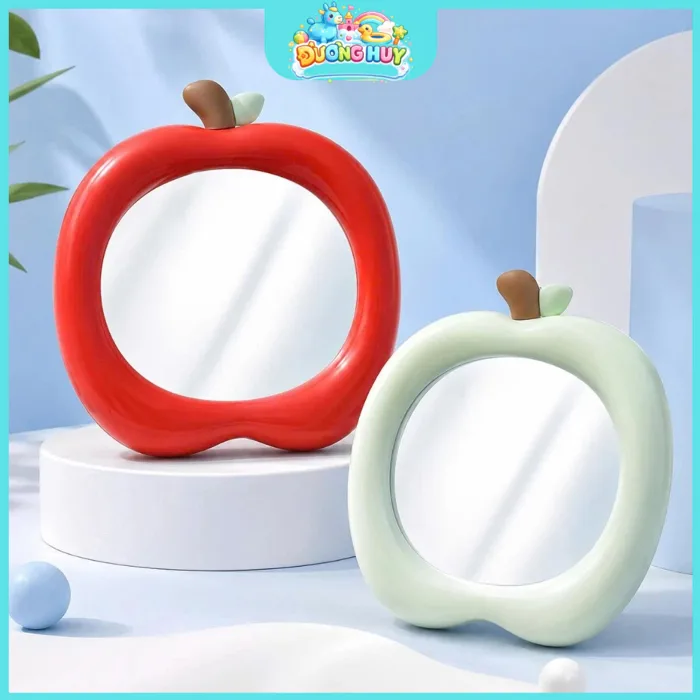 Gương Để Bàn Trang Điểm Hình Quả Táo Cute - Gương Soi Mini Decor Bàn Học  Phong Cách Hàn Quốc