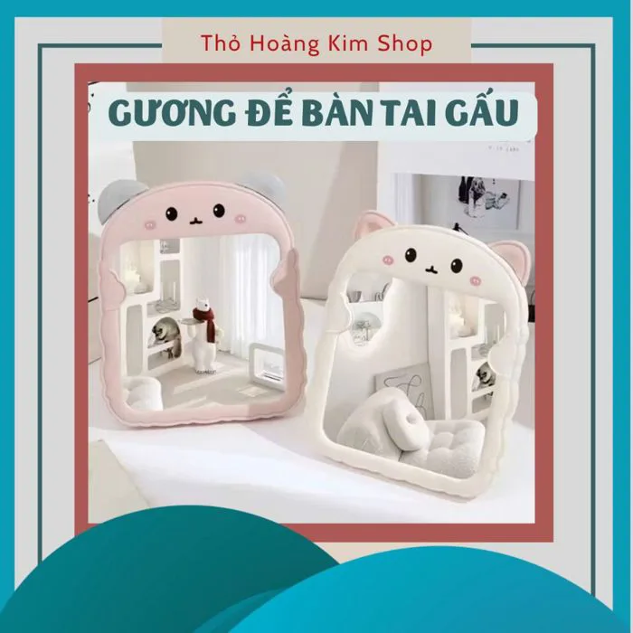 Gương để bàn trang điểm mini, dễ thương kute, Gương Decor Góc Trang Điểm  Xinh Xắn,Gương Mini,Gương Trang Điểm Để Bàn