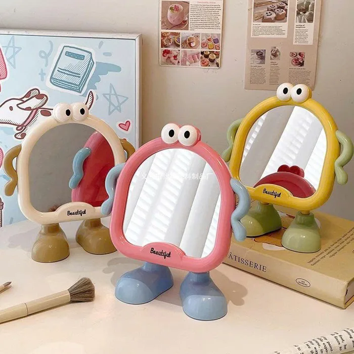 Gương Để Bàn Mini Cute Hình Quái Vật Dễ Thương - Gương Trang Điểm Để Bàn  Xoay Góc, Decor Bàn Học, Gương Makeup | Shopee Việt Nam