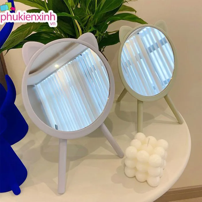 Gương Có Đế MG8 – Gương Tai Rời Xinh Xắn, Để Bàn Trang Điểm – Phụ Kiện Xinh