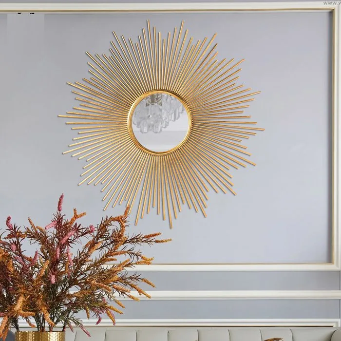 Gương Decor Mặt Trời Treo Tường Tạo Điểm Nhấn Cho Phòng Khách