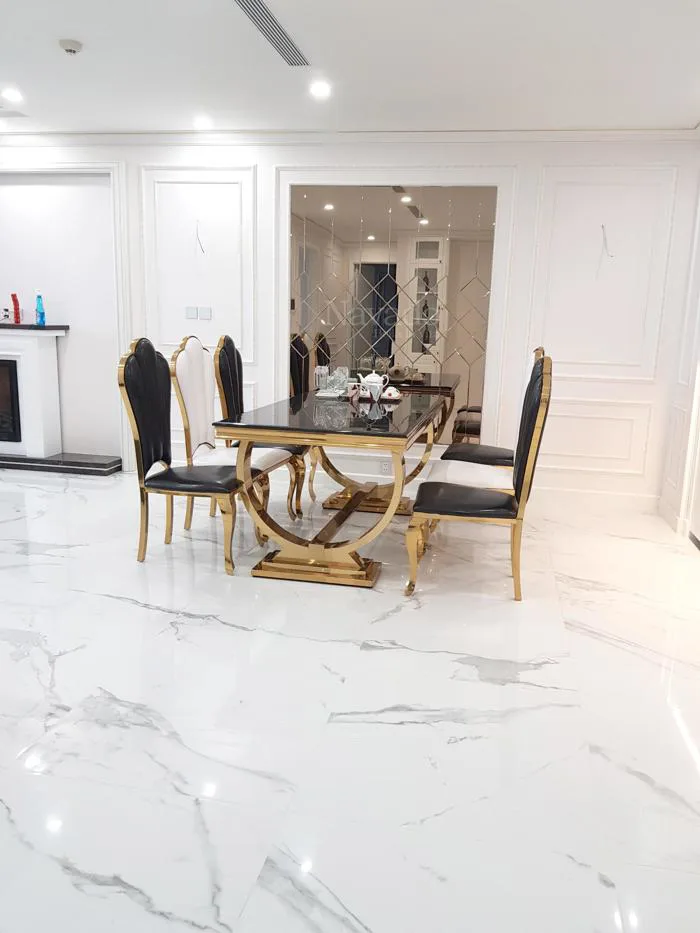 Thi công gương ghép tường nghệ thuật decor phòng khách
