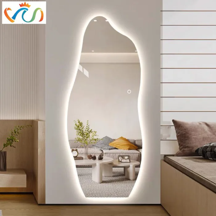 Gương toàn thân decor hình hạt đậu led cảm ứng hắt - VUADECOR Nội thất &  Trang trí