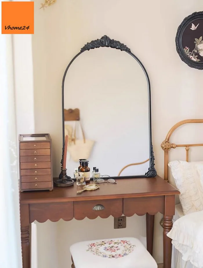GƯƠNG DECOR VIỀN KIM LOẠI DÁNG VÒM VINTAGE GTR263 | Vhome24-Thế giới gương  soi online