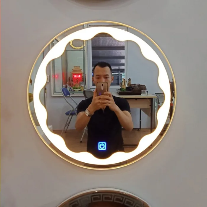 Gương đèn LED lượn sóng decor trang trí GC50 - Tường Xinh Việt Nam