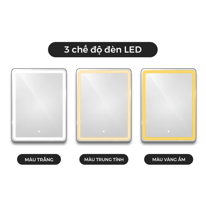 Gương đèn LED lượn sóng decor trang trí GC50 - Tường Xinh Việt Nam