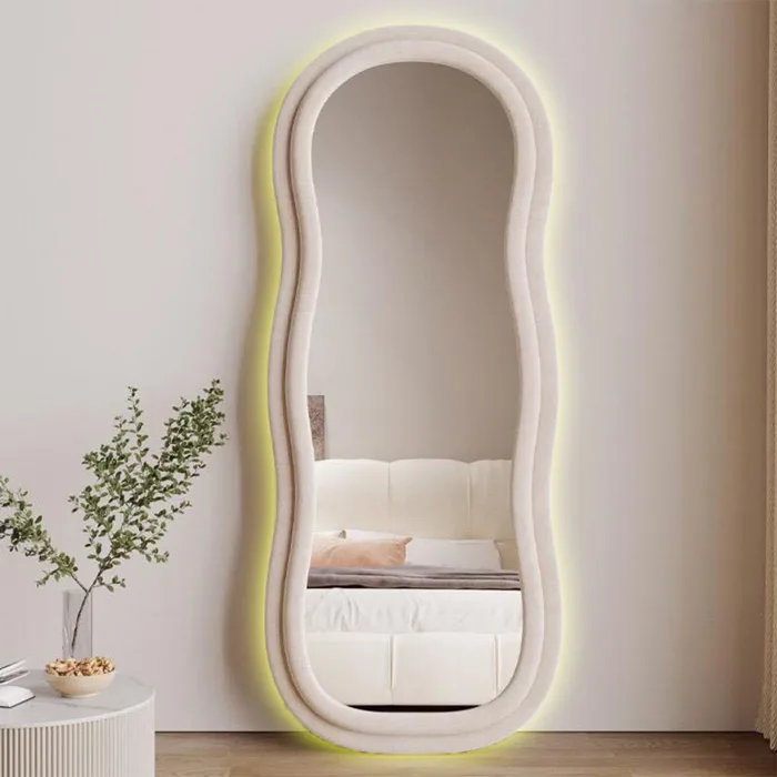gương soi toàn thân hạt đậu bọc nỉ xịn có ánh kim NHU Y DECOR gương hạt  đậu, gương lượn sóng | Shopee Việt Nam