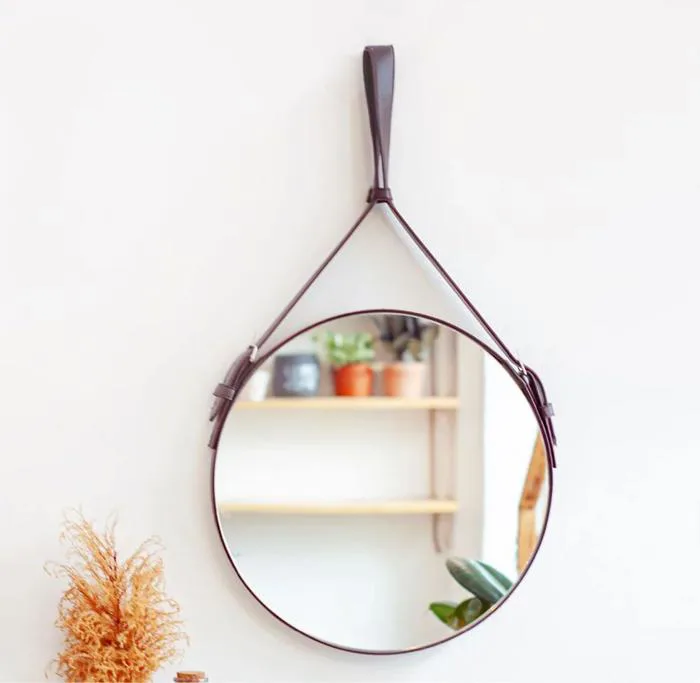 Gương Tròn Viền Da Treo Tường An Furniture Công ty TNHH Nội Thất An  Furniture And Decor