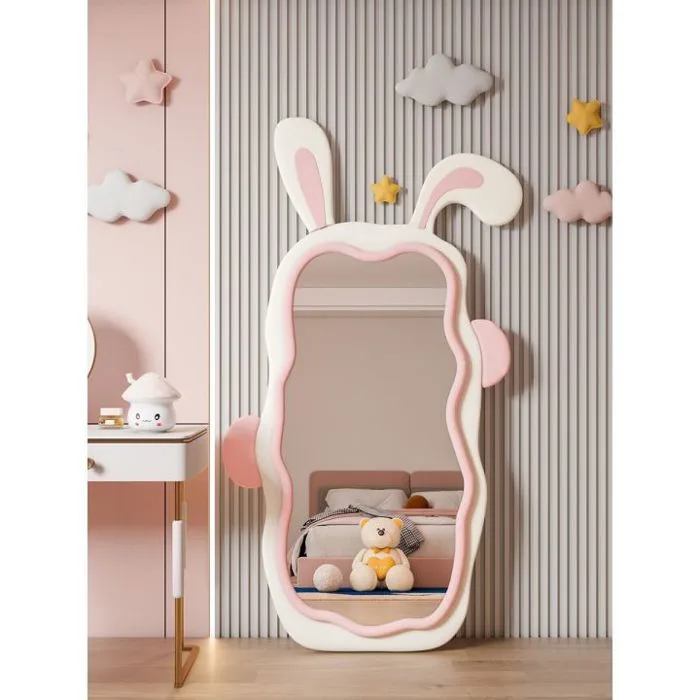 Gương soi toàn thân khung gỗ bọc nỉ hình thỏ dễ thương decor phòng siêu  xinh | Lazada Việt Nam