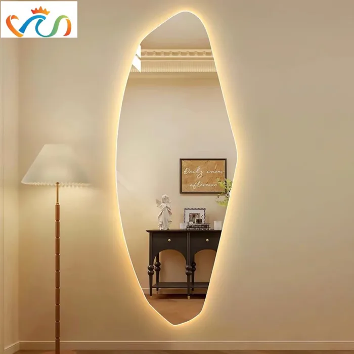 Gương toàn thân decor hình viên đá led cảm ứng hắt - VUADECOR Nội thất &  Trang trí