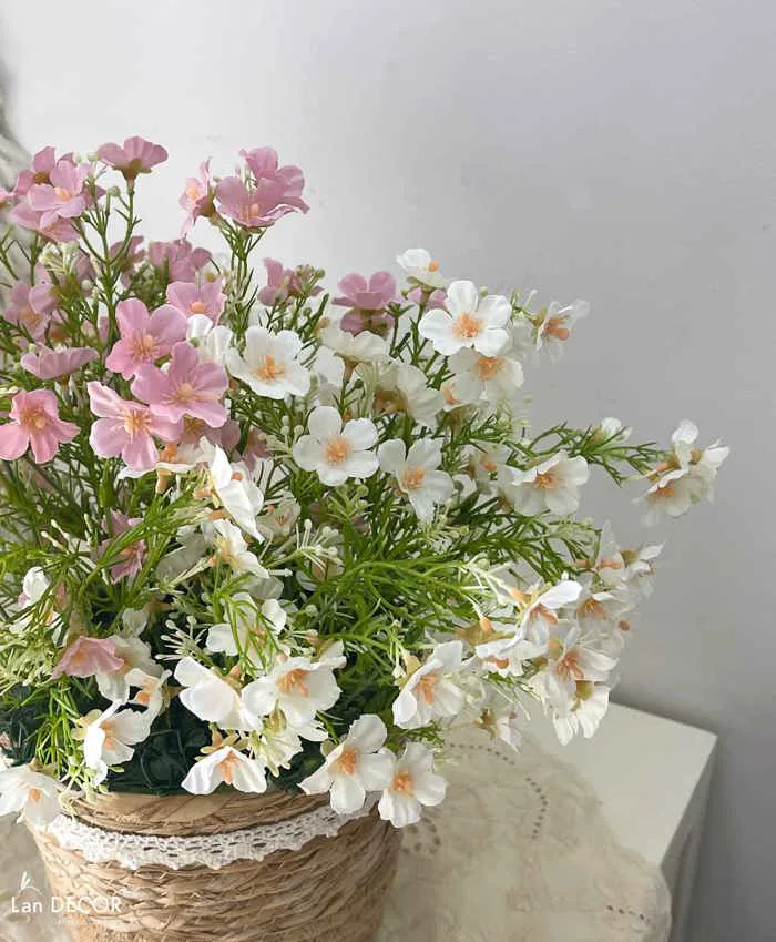 Hoa Giả Decor - Giỏ Hoa Giả Trang Trí Phòng Khách (35cm)- CC1426