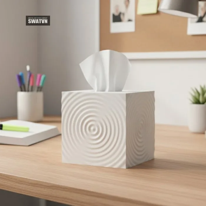 XƯỞNG SẢN XUẤT HỘP ĐỰNG KHĂN GIẤY IN 3D – GIẢI PHÁP DECOR CHUYÊN NGHIỆ –  SWATVN Logo Brand
