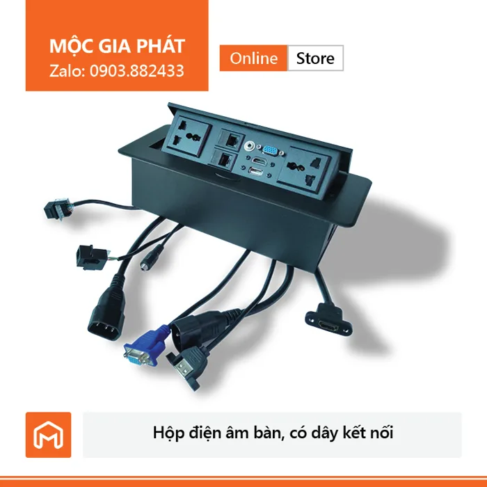 hộp điện âm bàn làm việc - Nội thất Mộc Gia Phát